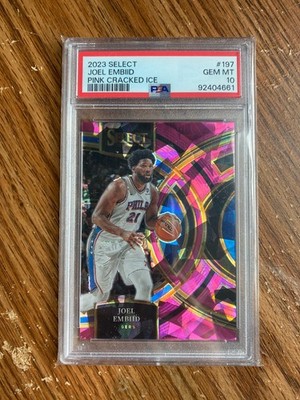 2023 Panini Select Joel Embiid Pink Cracked Ice 11/99 PSA 10 Prizm 76ers
