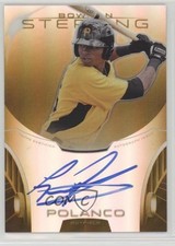 2013 Bowman Sterling Prospect Gold Refractor 1/50 Gregory Polanco Auto 2d9