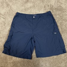 Columbia Omni-Shade Men s Navy Cargo Shorts Regular Fit, UV Sun Protection 38W