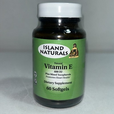 Sealed Island Naturals Natural Vitamin E, 400 IU, Heart Health, 60 Softgels 