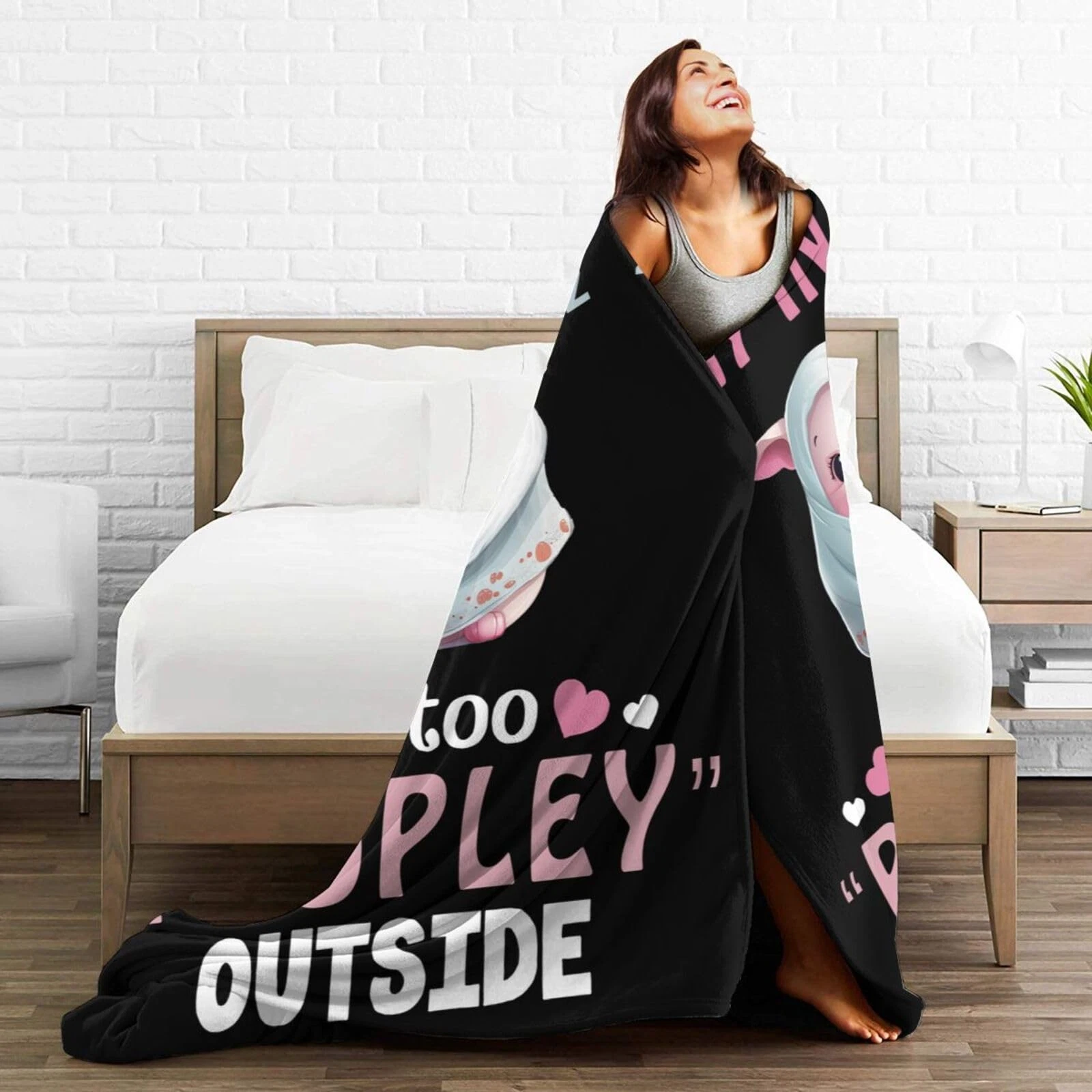 Funny Pig Plush Fleece Animal Throw Blanket Soft Cozy Warm Bed