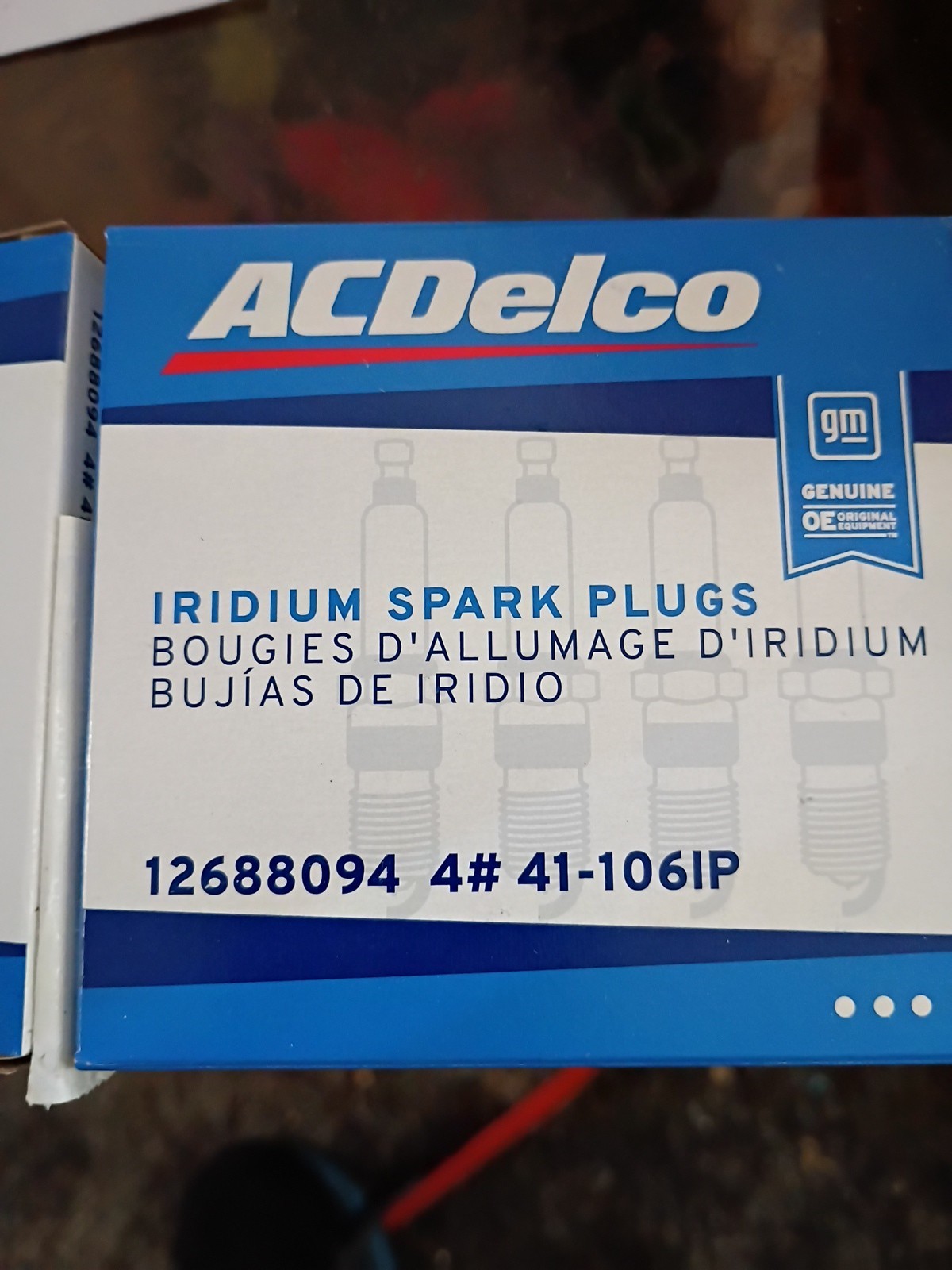 NEW GM OEM 12688094 ACDelco 41-106-IP Original Iridium Spark Plugs Pack Of 4
