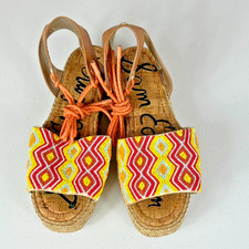 Sam Edelman Neera Espadrille Platform Sandals Women's Size 8.5 Boho Hippie Artsy