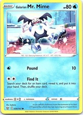 Galarian Mr. Mime Battle Styles 034/163 Common Pokemon Near Mint Pokemon Card