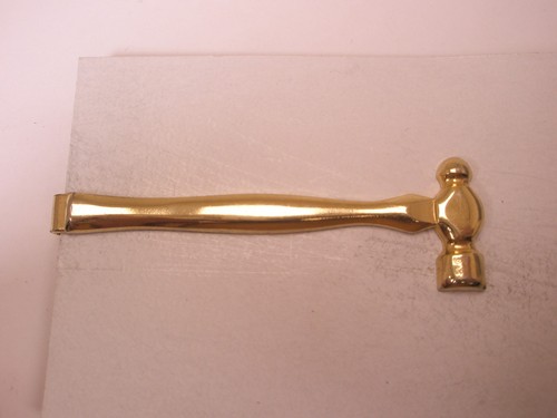Ball Peen Hammer Vintage LARGE Tie Bar Clip contractor carpenter builder tools