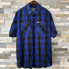 Dixxon Flannel Co The Cape Bamboo Blend Short Sleeve Shirt Men's L