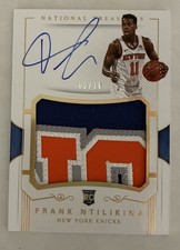 2017-18 Frank Ntilikina National Treasures Rookie Patch Auto Gold /10