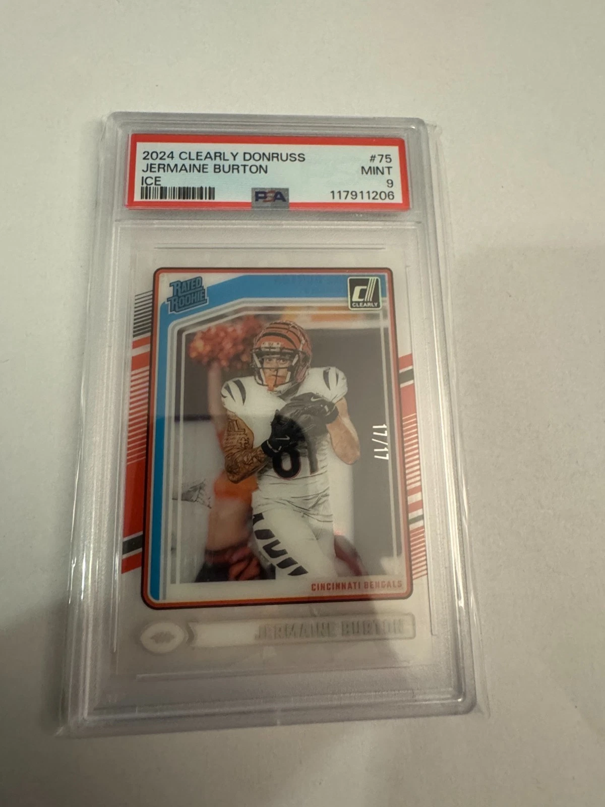 Jermaine Burton Panini Clearly Donruss #75 Ice