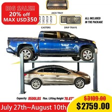 8500 Lbs Heavy Duty Four Post Lift Car Lift Storage Service 4 Post Parking 3hp 8500 Lbs Heavy Duty Four Post Lift Car Lift Storage Service 4 Post Parking 3hp