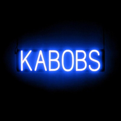 SpellBrite KABOBS Sign | Neon Kabobs Sign Look, LED Light | 24.7'' x 6.3''