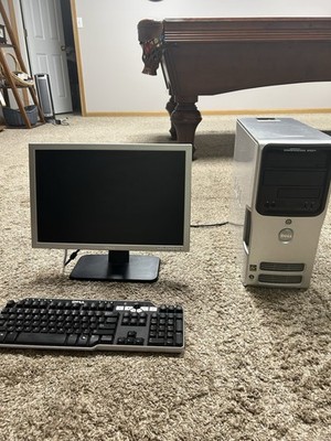 Dell Dimension 8300 Tower Desktop Computer 17'' Monitor Keyboard HDD Beige