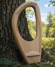 Handcrafted Beechwood 10 Strings Pentatonic Lyre Harp Handmade Celtic Lyre