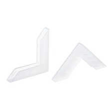 PP Corner Protector L Shape 33x4mm for Ceramic, Glass, Metal Sheets White 24pcs