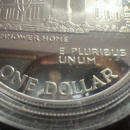 1990-P Eisenhower Centennial $1 Silver Commem Proof Coin in Capsule - Picture 6 of 8