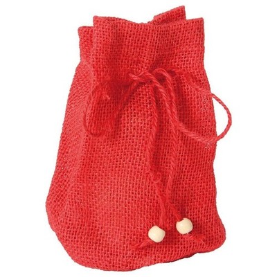 Bartl 110623 - Jutesäckchen mit Boden, groß rot 17x10 cm NEU