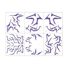 Purple Facial Tattoo Stickers Press-on Tattoos Temporary Party Accs