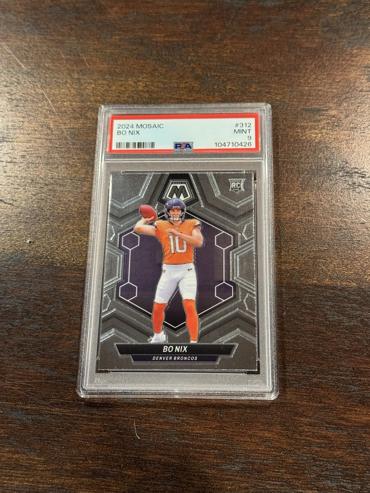 2024 Panini Mosaic Bo Nix #312 PSA 9