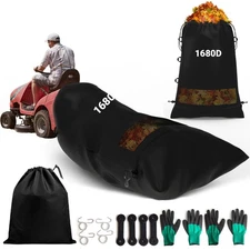 1680d Lawn Tractor Leaf Bag,54 Cubic Feet Heavy-Dut Leaf Bagger for Riding La...