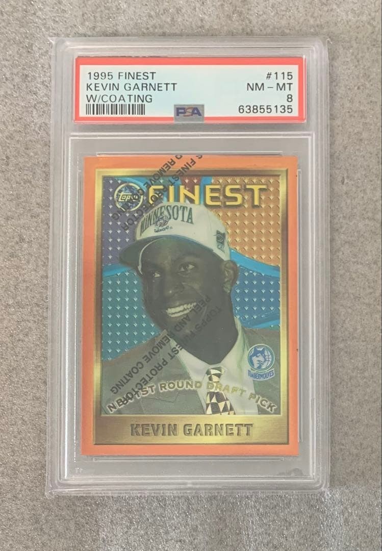 Kevin Garnett 1995 Topps Finest RC PSA8 Basketball Card NBA Rookie 