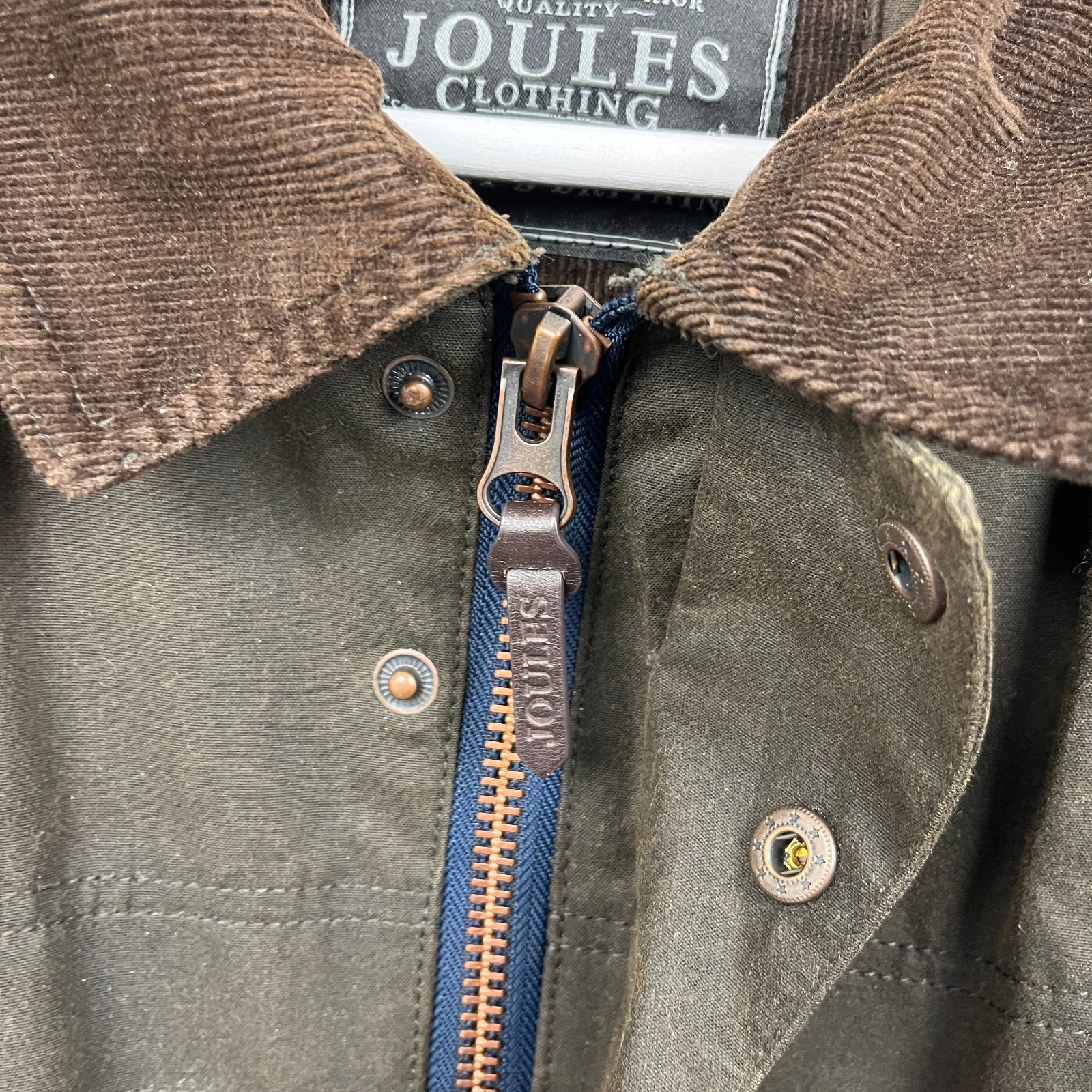 Joules Jacket Mens Medium Olive Halley Stevensons Wax Coat Plaid Lined Hunting image 5