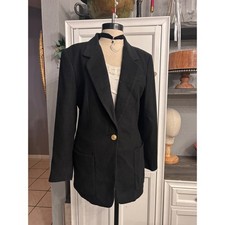 Vintage Black Blazer Size 4 Professional Office Business Casual