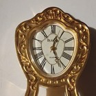 💎 RARE VINTAGE BULOVA GOLD METAL CHAIR CLOCK HIGHLY VALUABLE COLLECTOR PIECE 💎 — photo 4