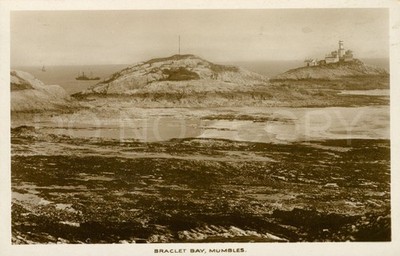 Mumbles RPPC Vintage Postkarte Braclet Bay Boote Wales