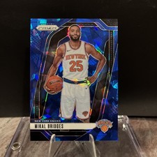 2024-25 Panini Prizm 15 Mikal Bridges Blue Ice Prizm 29/125 Knicks