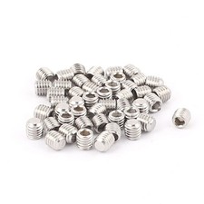 M5 x 5mm Stainless Steel Hex Socket Grub Screws Nuts Fasteners 50pcs
