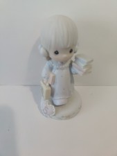 Precious Moments Growing in Grace, Age Five, Girl Porcelain 1994