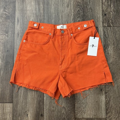 $158 7 For All Mankind Cutoff Shorts Women’s Size 30 Orange