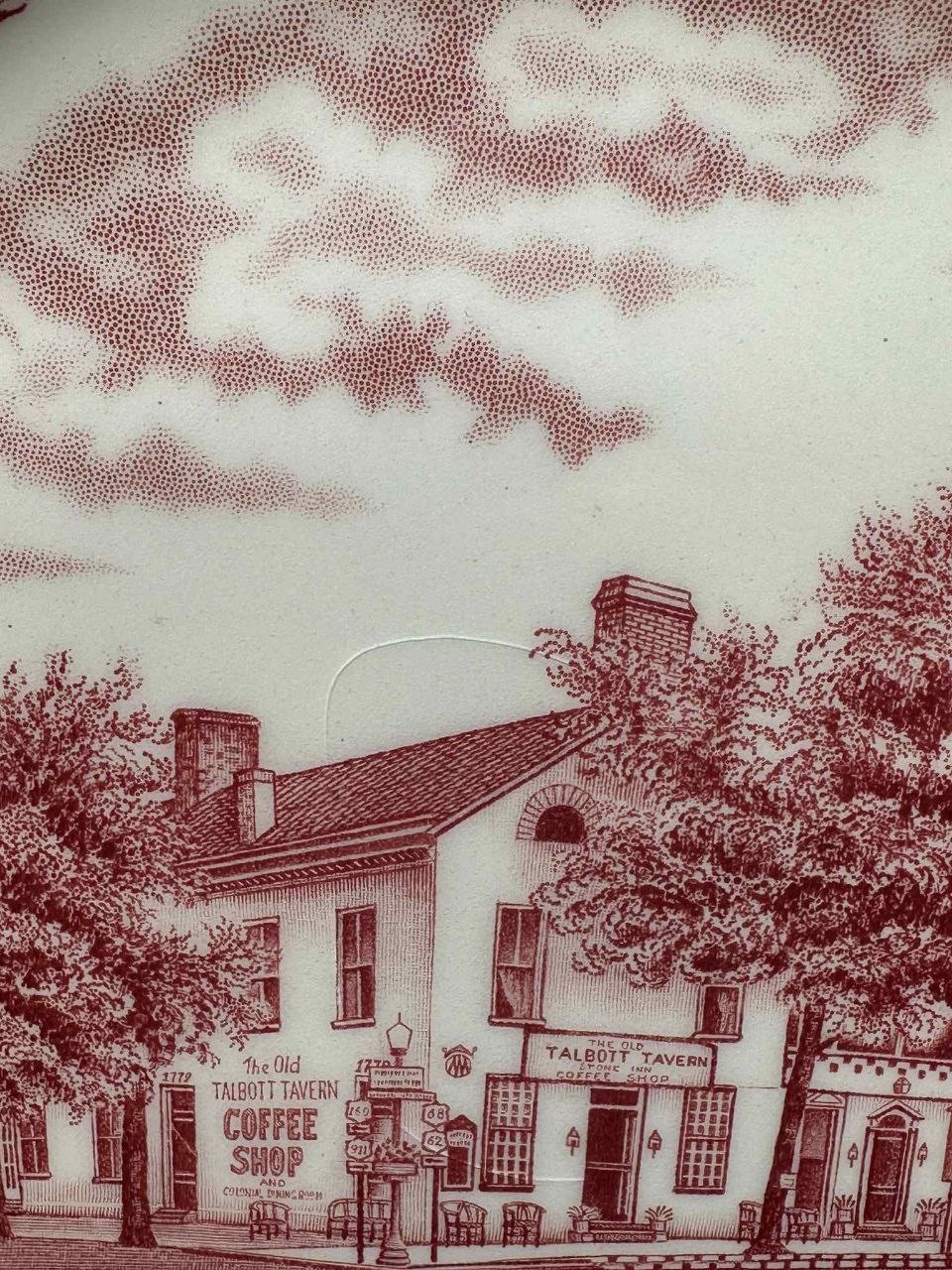 Royal Staffordshire Jonroth 10" Pink Transferware Plate Old Talbott Tavern KY