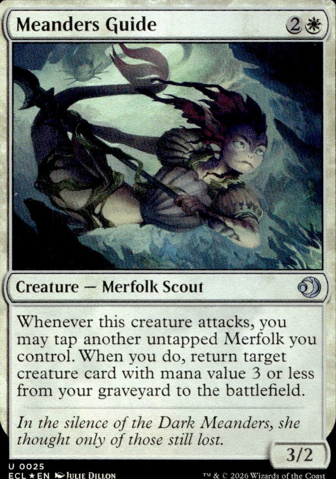 MTG Meanders Guide 25 ECL Lorwyn Eclipsed Foil NM Julie Dillon