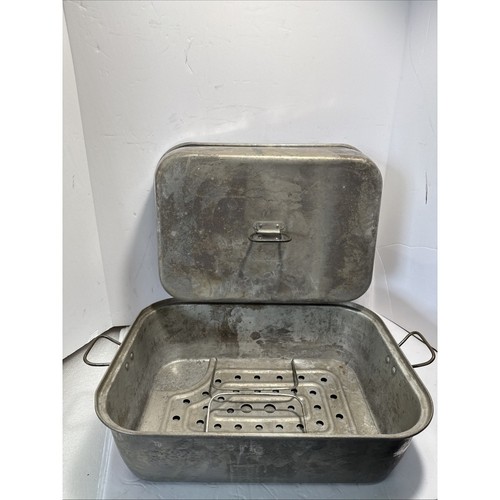 Vintage WEAR-EVER Large Aluminum Roaster 2626 Vented Lid Roasting Pan Made USA - Picture 1 of 9