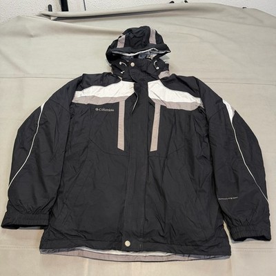 Columbia Men Interchange Jacket Black Omni Whirlibird Tech Ski Snow Jacket Coat