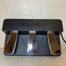 3-Pedal Unit for Electronic Keyboard Universal/5 Pin Cable Plastic Black/Silver