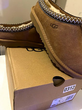 UGG Tasman II Women  s Brown Suede Shearling Slip-On Slippers US 5 EU 37