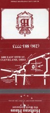 Vintage Matchcover Hofbau Haus Old World Restaurant Cleveland Ohio