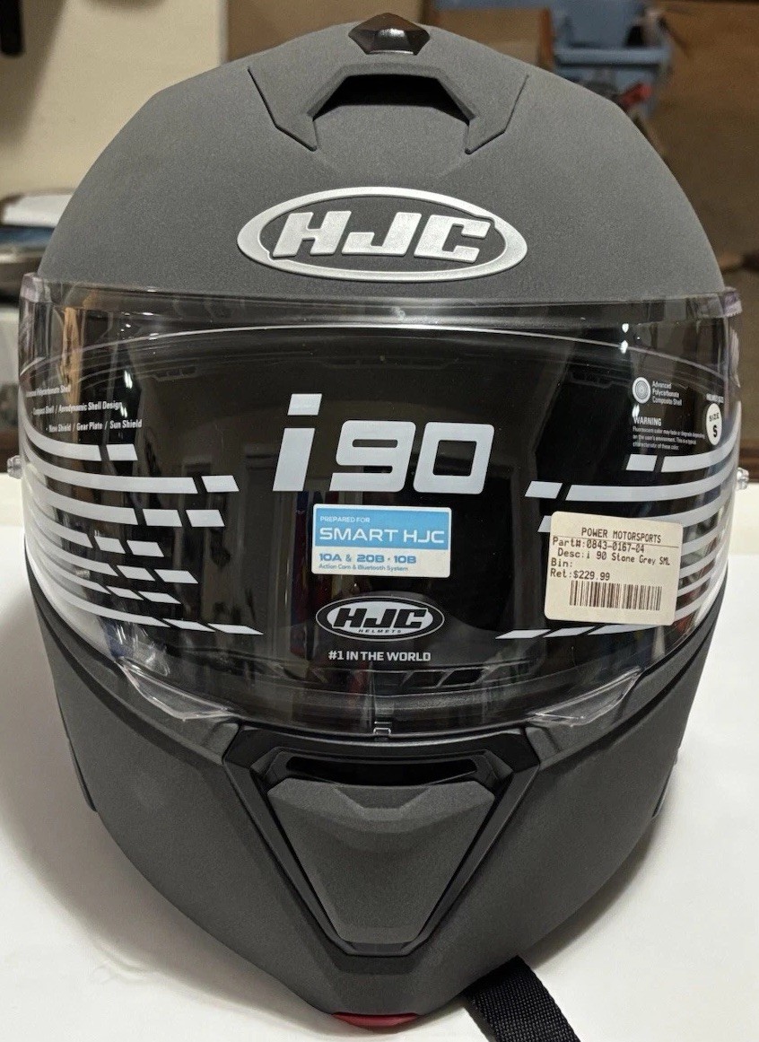 HJC i90 Motorcycle Helmet Stone Grey, Size Small, DOT i-90, New | eBay