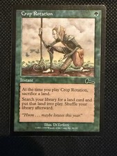 Crop Rotation Urza's Legacy  Magic the Gathering Green Instant  MtG