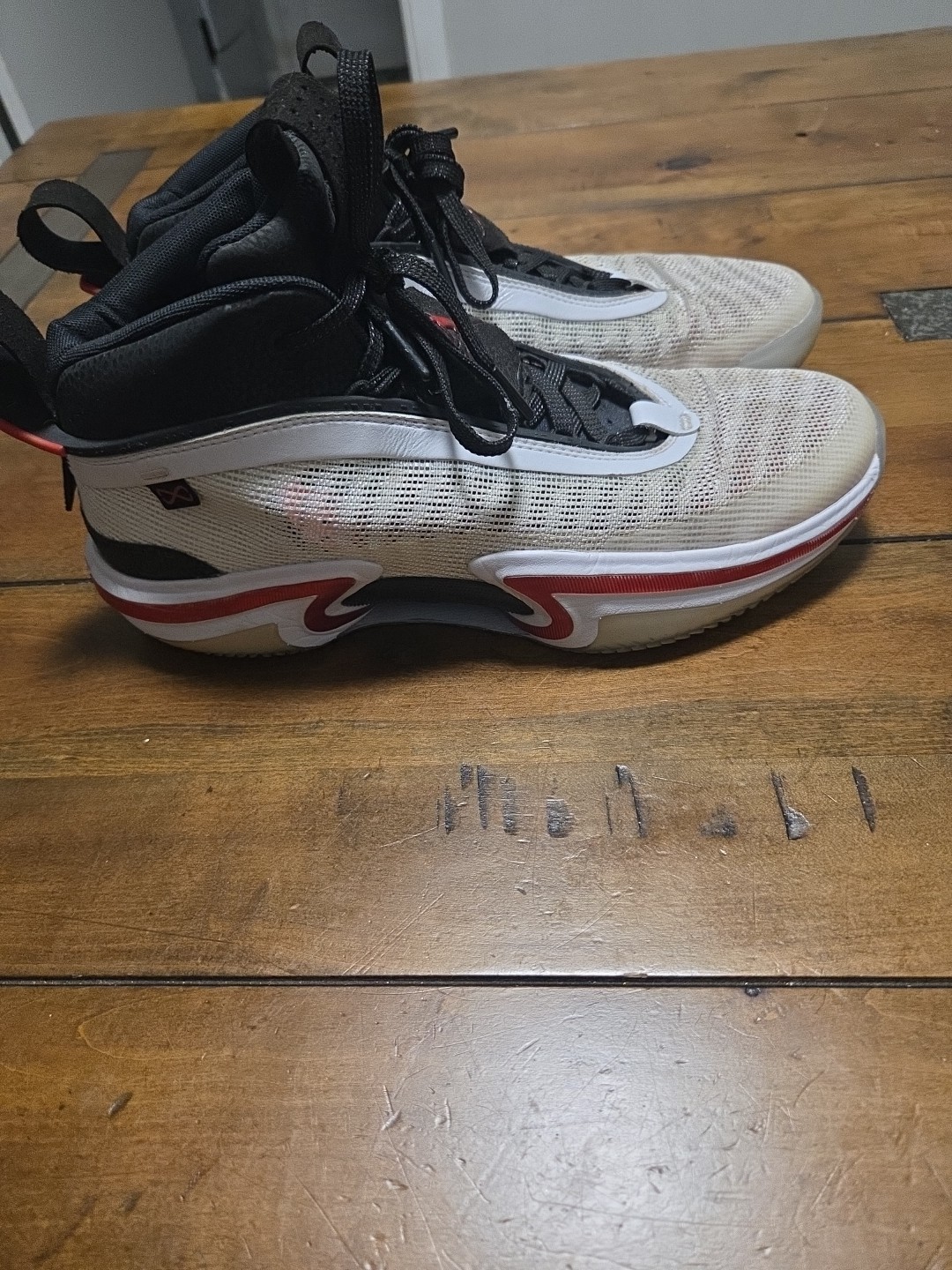 Air Jordan 36 Psychic Energy White Black Red Men's Size 10 CZ2650100 No Box image 4