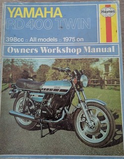 YAMAHA RD400 Twin 1975 On SERVICE REPAIR MANUAL BY HAYNES