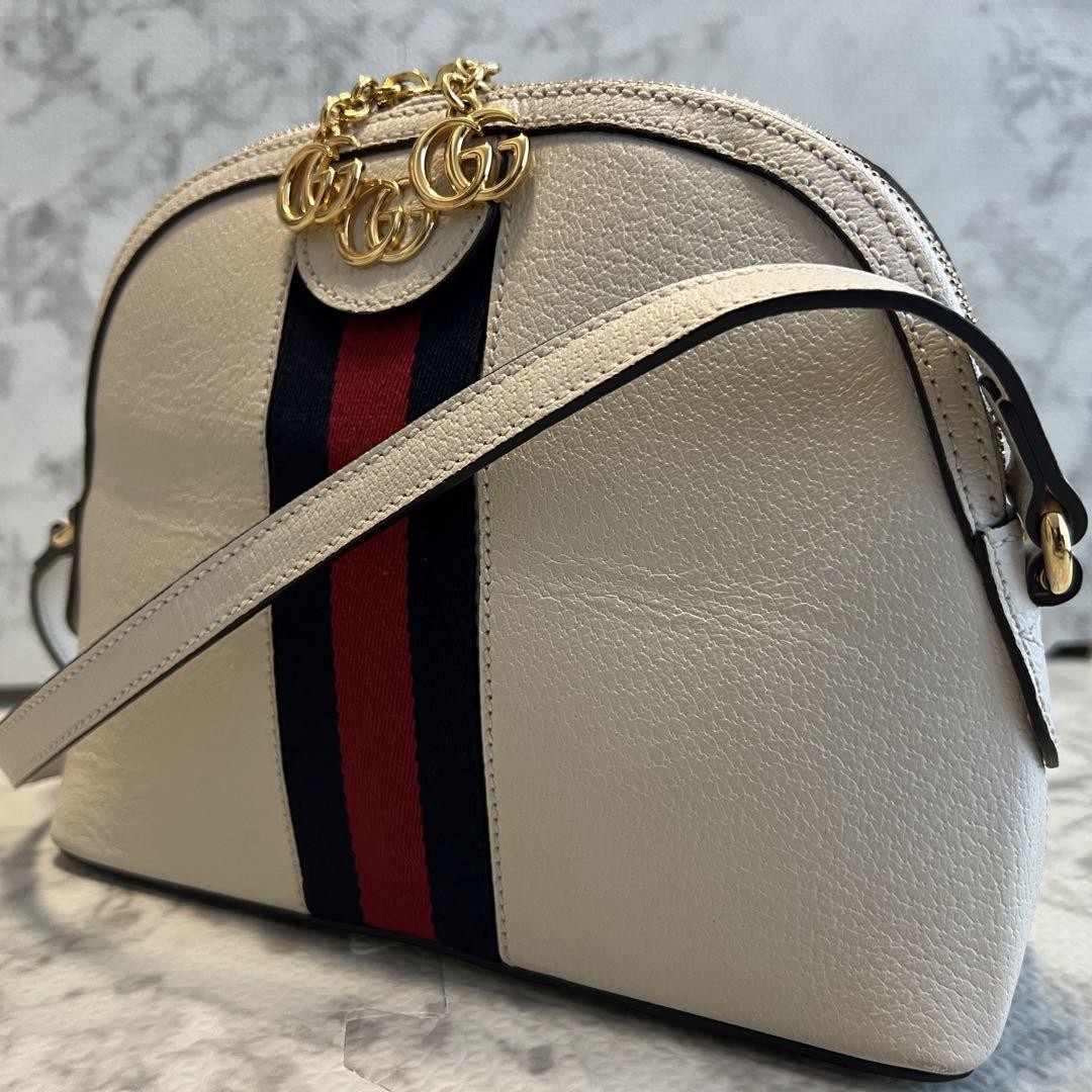 Gucci Ophidia Marmont Sherry Line Shoulder Bag in White 499621 From Japan YZ