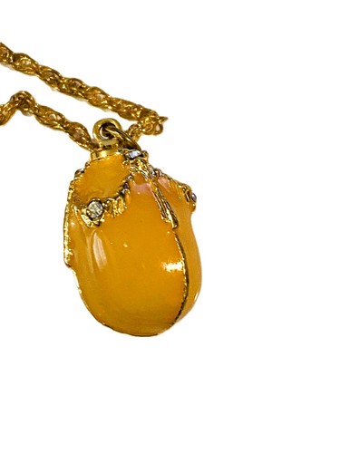 Fabergé Imperial Christmas Egg Ornament Exclusive w/ Necklace & Orig Gift Box - Picture 8 of 13