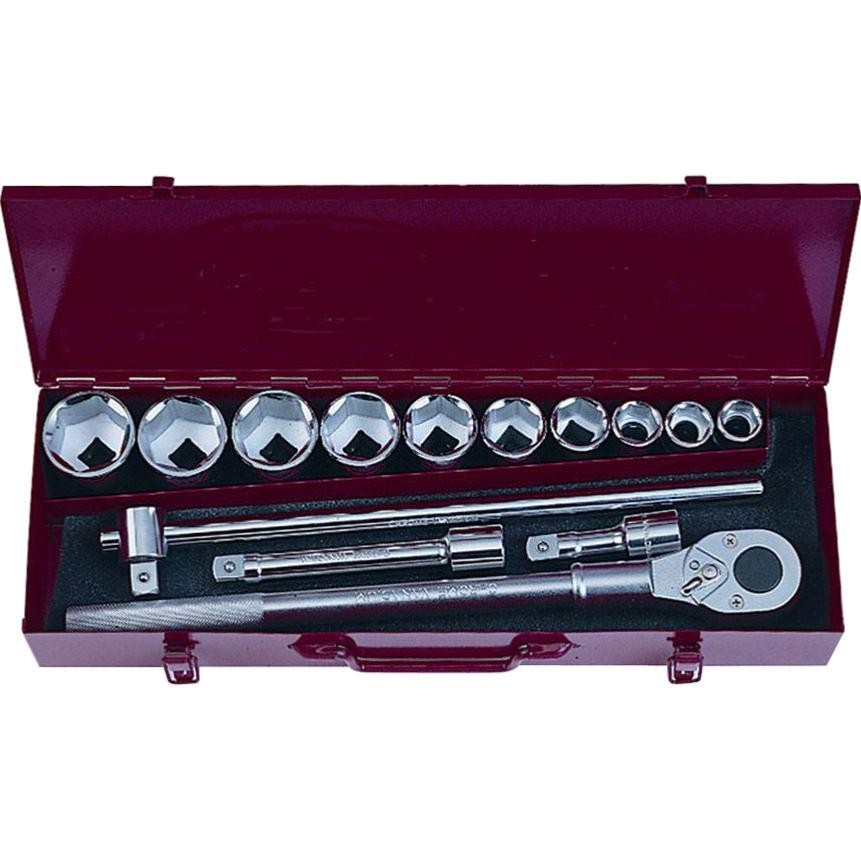 Coffret douilles poids lourds 3/4 6 pans 22 à 50 pour entretien garage et dépannage