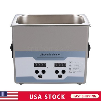 3.2L Ultrasonic Parts Cleaner Heater Timer Jewelry Watch Denture Circuit Board