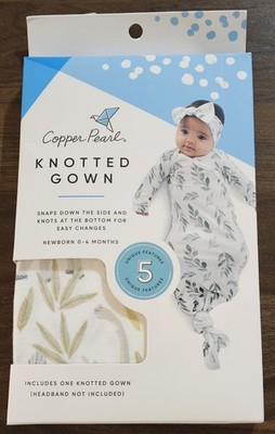 Size Newborn (0-4 Months) Knotted Gown Rex Copper Pearl New in Box