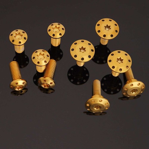 Arlen Ness Gold Holeshot Front Brake Rotor Bolt Kit 4 Harley 24 FLH & Pan Ame... - Picture 5 of 5