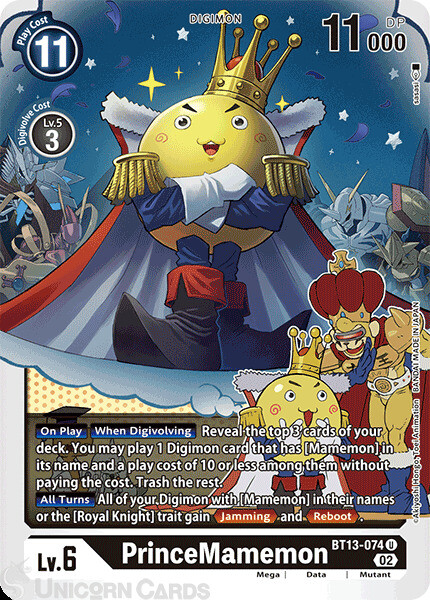 BT13-074 PrinceMamemon :: Uncommon Digimon Card :: BT-13: Versus Royal Knights :