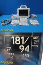 GE Dash 3000 Monitor (Masimo SpO2 EKG NBP CO2 T/Print) NEW Patient Leads ~ 37236